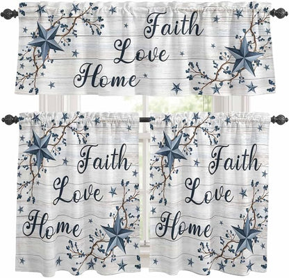 Farmhouse Kitchen Curtains Set 3 Piece by Unknown