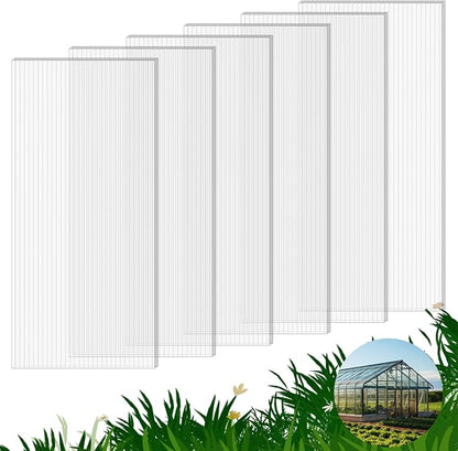 6 Pack Polycarbonate Greenhouse Panels, Excellent Light Transmission & Weather by FAHKNS