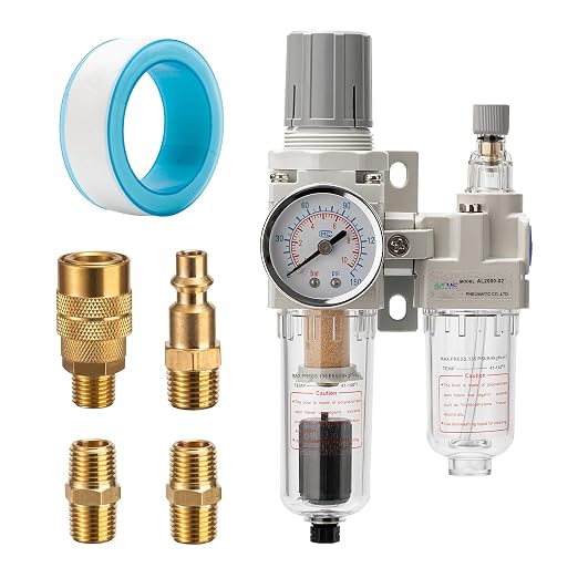 1/4" NPT Automatic Drain Compressed Air Filter Regulator Lubricator, Air by Unknown