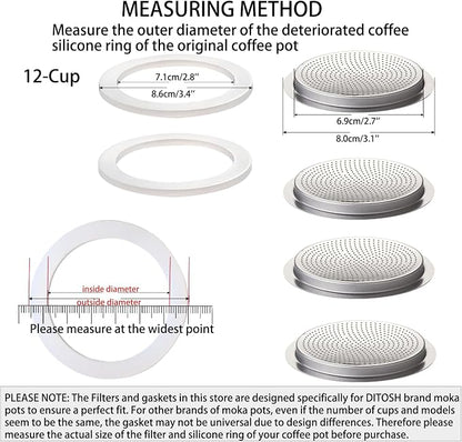 2 Pcs Filter with 3 Pcs Silicone Gasket Seals - Image 2