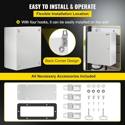 VEVOR NEMA Steel Enclosure, IP66 Waterproof & Dustproof, Outdoor/Indoor - Image 6