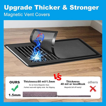 4 PCS Black Magnetic Vent Covers-5.5x12 Magnetic Air Vent Covers - Image 3