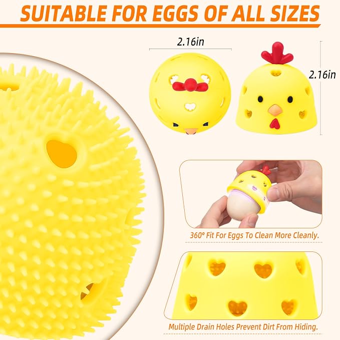 Egg Washer for Fresh Eggs, Egg Scrubber for Fresh Eggs, Egg Brush for Cleaning - Image 5