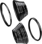 K&F CONCEPT 18 Pieces Filter Ring Adapter Set, Camera Lens Filter Metal by KFCONCEPT