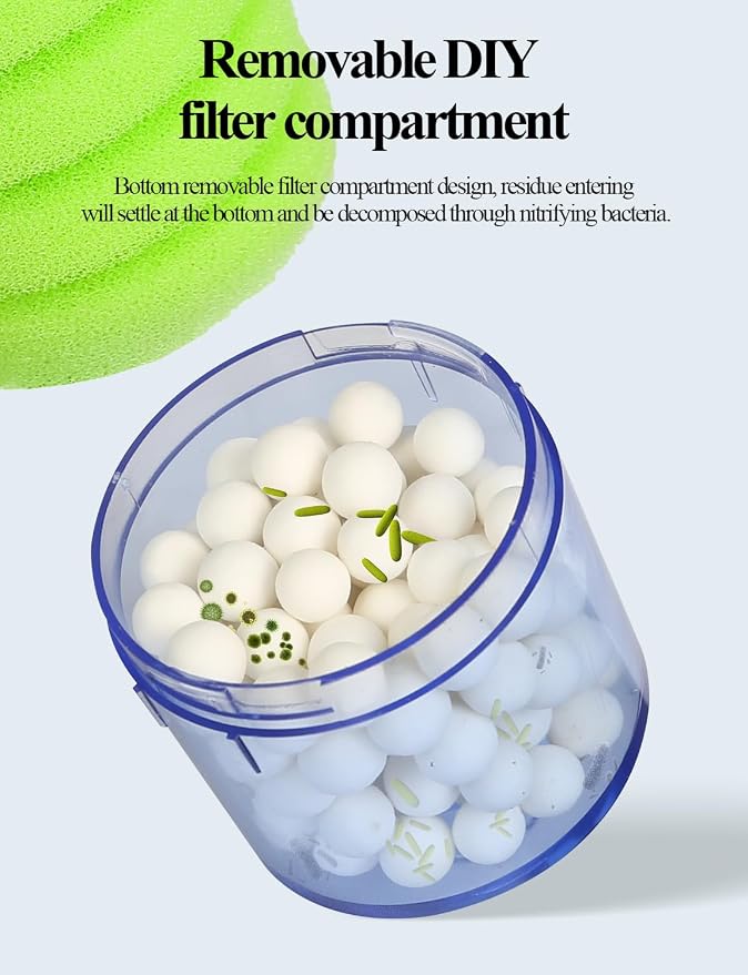 UPETTOOLS Aquarium Biochemical Sponge Filter（M）, Ultra Quite Aquarium Air Pump - Image 5