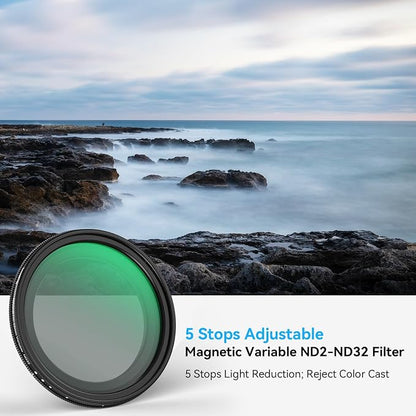 SmallRig 52mm Magnetic Variable ND Filter ND2-ND32 No X Cross HD Optical Glass - Image 2