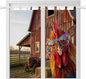 Farm Rooster Bathroom Curtains 63 Inch Length, Window Curtains Tab Top by Unknown