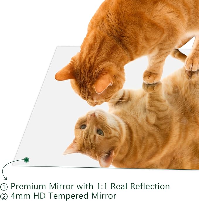Mirrorons Frameless Wall Mirror 18" x 24", Modern Rectangle Bathroom Mirrors for Wall with Polished Edge, Horizontally or Vertically. Upgraded Shatterproof Mirror, Entryways, Bathroom, Gym.