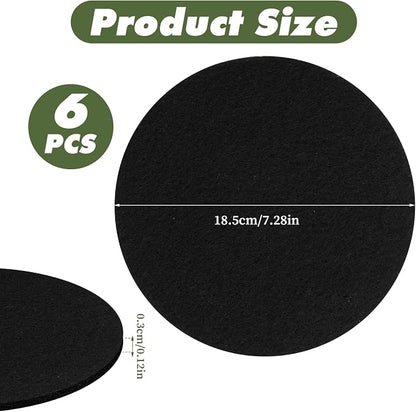 6 Pack Charcoal Filters for Compost Bucket, 7.25 inch Round Activated Carbon - Image 2