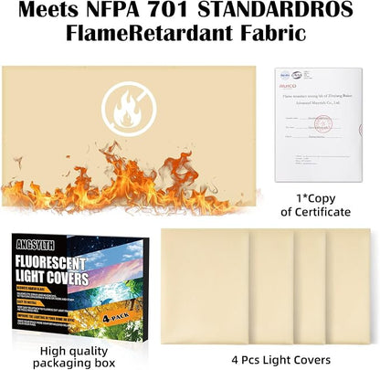 4 Pcs Fluorescent Light Covers - Image 2