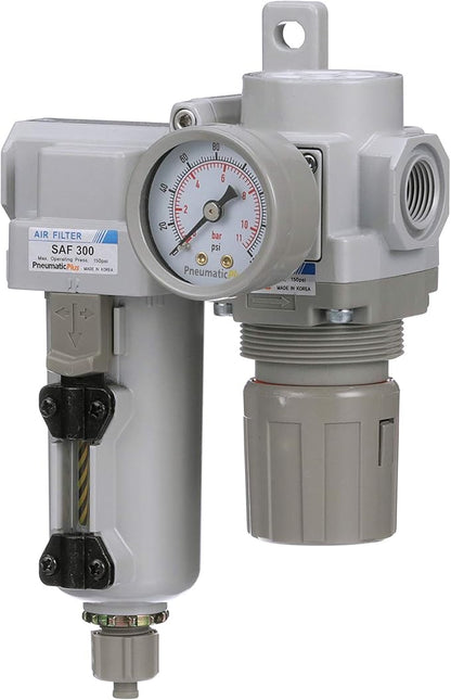PneumaticPlus SAU320-N03G-MEP Compressed Air Filter Regulator Combo 3/8" NPT - Image 3