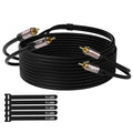 RCA Cable 4FT, 2RCA Male to 2RCA Male Stereo Audio Cable,【Oxygen-Free Copper, Hi-Fi Sound, Double Shielded】2 RCA Car Audio Subwoofer Cord for Home Theater, HDTV, Amplifier, Hi-Fi System, Speaker