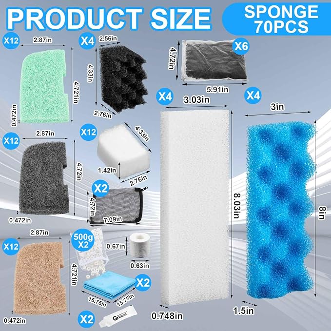 74 Pcs Filter Media Compatible - Image 2