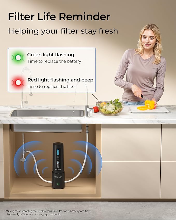 Waterdrop 10UB PRO Under Sink Water Filter, No Drilling Required, Time Reminder - Image 6