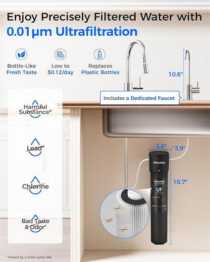 Waterdrop 15UB-UF 0.01 μm Ultra Filtration Under Sink Water Filter System - Image 2
