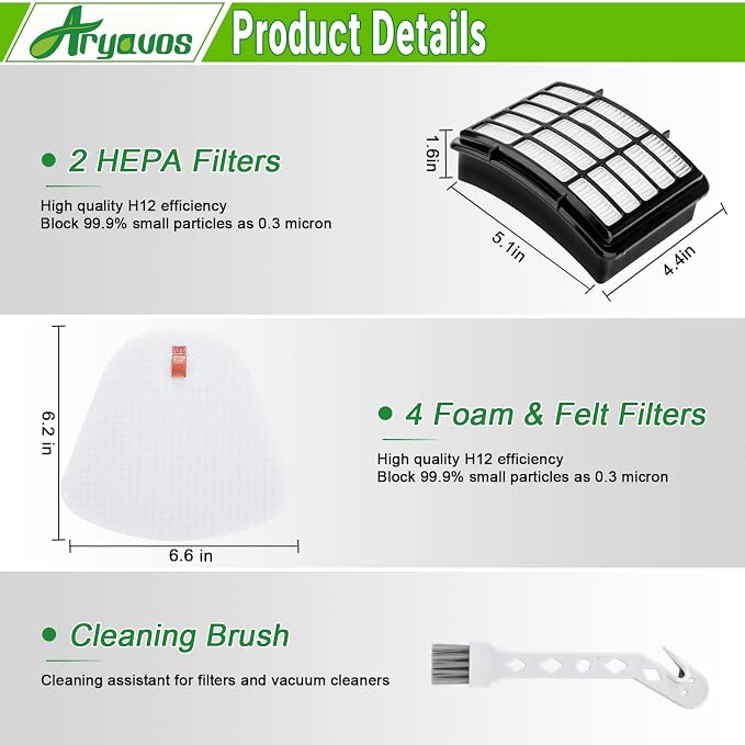 2 Hepa +4 Foam & Felt Filters Replacement - Image 3