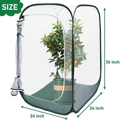 Plant Mini Greenhouse Pop up Frost Protection Enclosure PVC Clear Plant Covers - Image 3