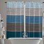 Retro Farm Blue Gray Wood Grain Window Valance Curtains, Rustic Wooden Plank by IDOWMAT