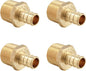 4 Pieces EFIELD Barb Crimp Pex 1/2 Inch x 1/2 Inch Male NPT Adapter Brass Brass by EFIELDPEXTUBING