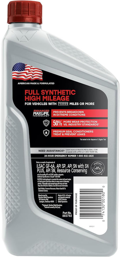 Valvoline Full Synthetic High Mileage - Image 2