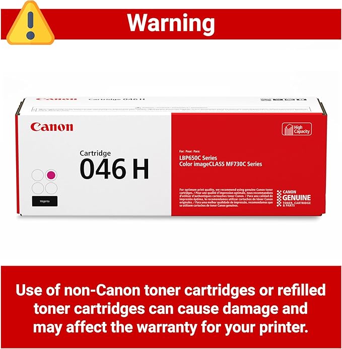 Canon Genuine 046 Magenta Toner Cartridge High Capacity Compatible with LBP654Cdw, MF731Cdw, MF733Cdw, MF735Cdw