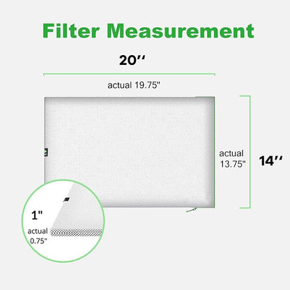 Reair 14x20x1 Extra Replacement Filter without Frame, Washable and Reusable Air - Image 6