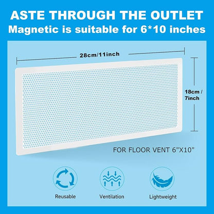 4 Packs Floor Register Vent Cover, Stone & More （White) - Image 2