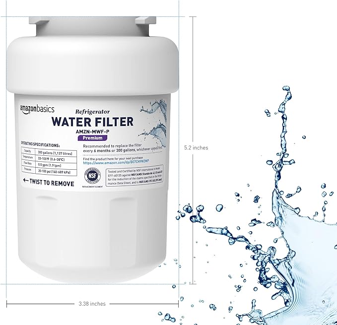Amazon Basics Replacement GE MWF Refrigerator Water Filter Cartridge - Image 4