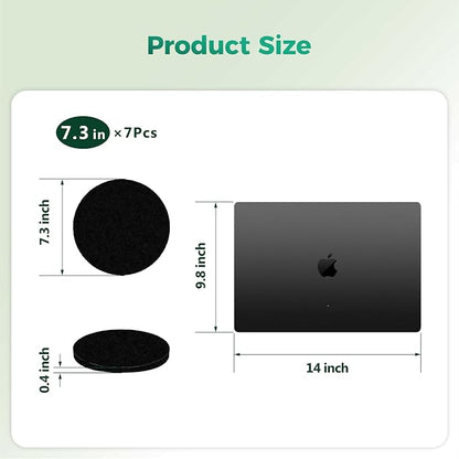 Fiber Cotton Activated Charcoal Compost Filters -7 Pack 7.3 Inch Round Odor - Image 2