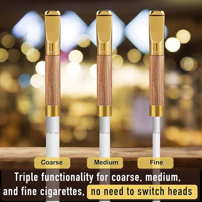 Reusable Washable Cigarette Filter Tips Mouthpiece Handcrafted Solid Wood Metal - Image 2