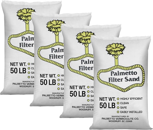 Palmetto 4 Pack Swimming Pool Filter Sand, 50 lb Bag – Natural Silica by Unknown