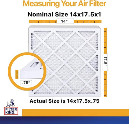 Filter King 14x17.5x1 Air Filter | 12-PACK | MERV 13 HVAC Pleated A/C Furnace - Image 2