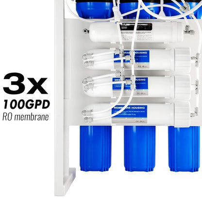 iSpring RCB3P Tankless Reverse Osmosis Filtration System, 300 GPD Under Sink RO - Image 3