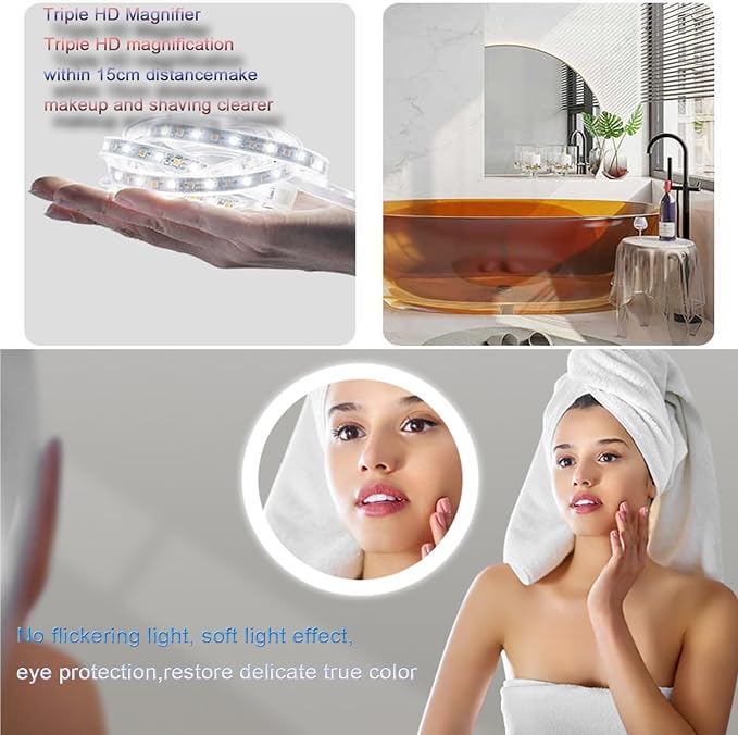Smart Lighted Bathroom Mirror for Wall，Bathroom Mirror - Image 6