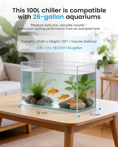 BAOSHISHAN Aquarium Chiller 26gal 1/13 HP Fish Tank Chiller Water Chiller - Image 7