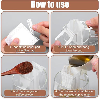 Sibba 100 PCS Portable Coffee Filter Bag - Image 7