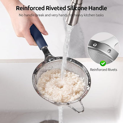 U-Taste Medium Fine Mesh Strainer: 18/8 Stainless Steel 4.73in 30 Mesh Kitchen - Image 4