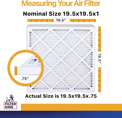 Filter King 19.5x19.5x1 Air Filter | 4-PACK | MERV 13 HVAC Pleated A/C Furnace - Image 2