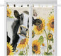 Yellow Sunflowers Living Room Curtains 84 Inch Length, Window Curtains Tab Top by Unknown