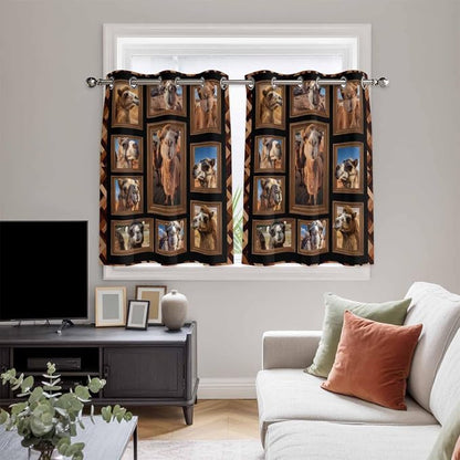 2 Panel Kitchen Cafe Curtains, Desert Camels Sunlight Filtering Nature Air - Image 5