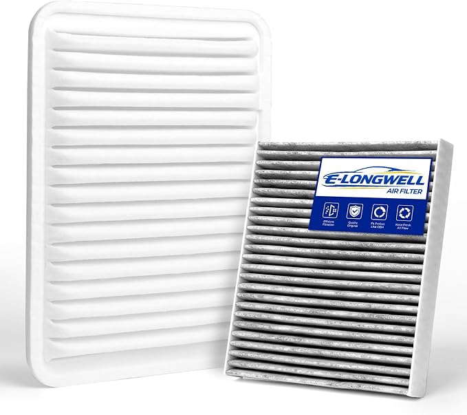 Cabin & Engine Air Filter Kit Fits L4-2.7L Tacoma 2005-2023 by E-LONGWELL
