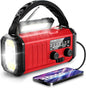 Emergency Crank Radio10000mAh/37000mWh AM/FM/NOAA Weather Radio, Solar/Hand by Leaton