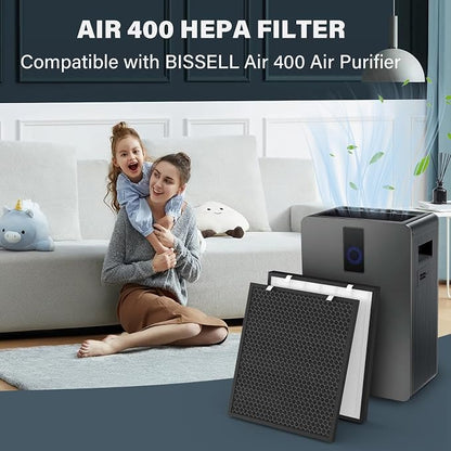 Air400 Filter Replacement for Bissell Air400, 2 True HEPA and 2 Carbon Filter - Image 5