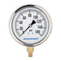 MEASUREMAN 4" Dial Size, Glycerin Filled Plumbing Pressure Gauge, Stainless by MEASUREMAN