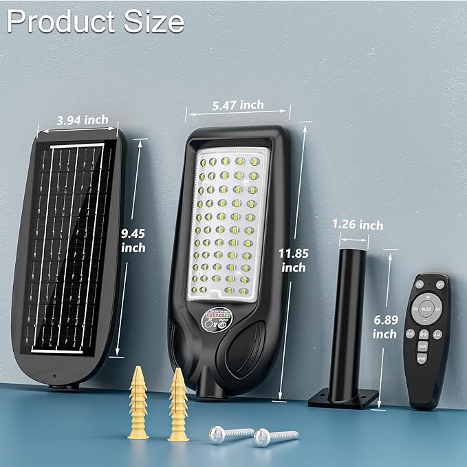 Solar Street Lights Outdoor Waterproof ,30000LM Dusk to Dawn Solar Lights with Motion Sensor and Remote Control Solar Powered LED Flood Light Outside for Parking Lot, Security, Garden, Garages 4 Pack
