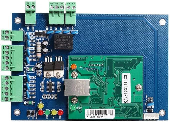 MENGQI-CONTROL Electric Strike Lock Complete TCP/IP Network Single Door Access Control Board System Kits with 110V Metal Power Supply RFID Reader+Exit Button Phone APP remotely Open Door