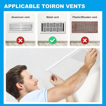 4-Pack 5"x13" White Powerful Magnetic Vent Covers - Image 5