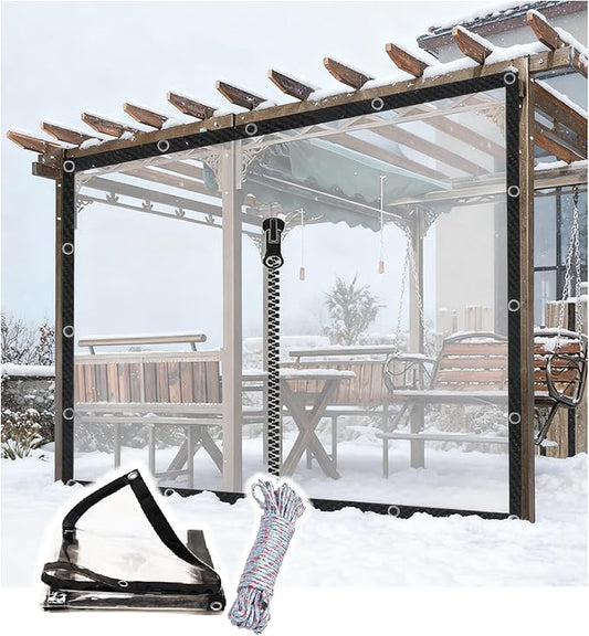 Curtain Patio Enclosure, Water Proof PVC Curtains by GOCHUSX