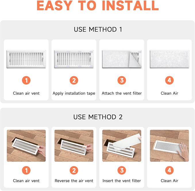 4 x 10 Inch Air Filter for Home Ceiling Thick 12-Pack, ULTRA GREEN Floor Vent - Image 4