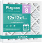 12x12x1 Air Filter MERV 8 MPR 600 Pleated AC Furnace Filters Replacement by Unknown